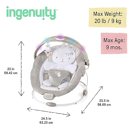 Ingenuity - Inlighten Bouncer Twinkle Tails | 0-6 M