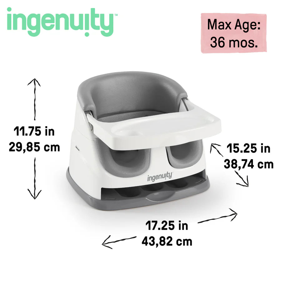Ingenuity - Baby Base 2In1 Seat | Slate | 6M-3Y