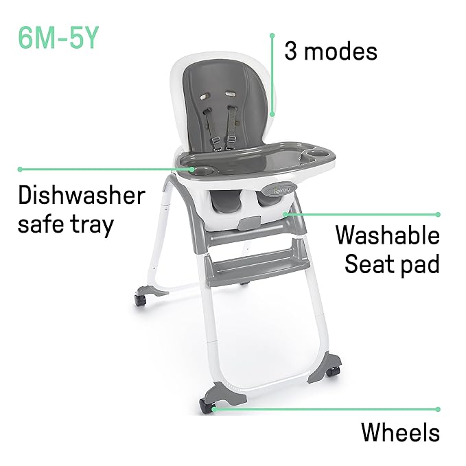 Ingenuity - Smartclean Trio 3-In-1 High Chair | Slate