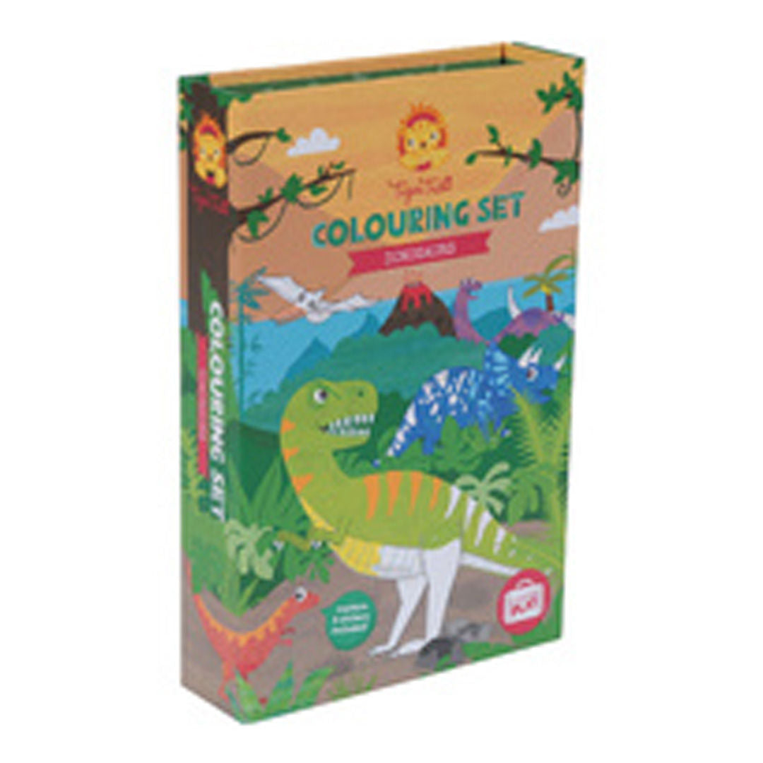 Tiger Tribe - Colouring Set Dinosaur Book