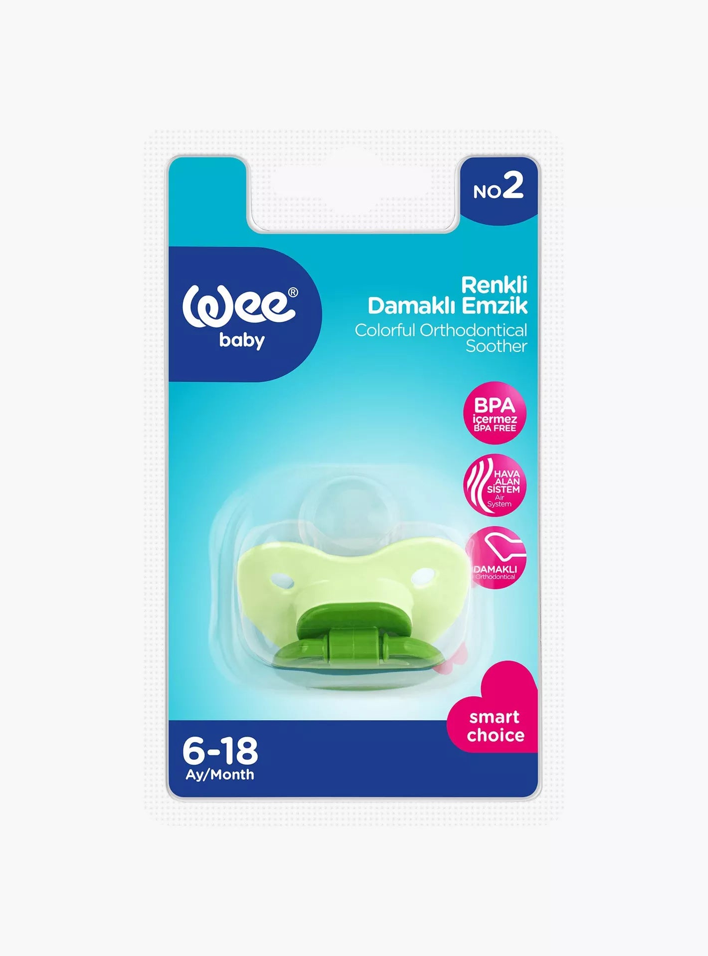 Wee Baby - Opaque Body Colorful Orthodontical Soother