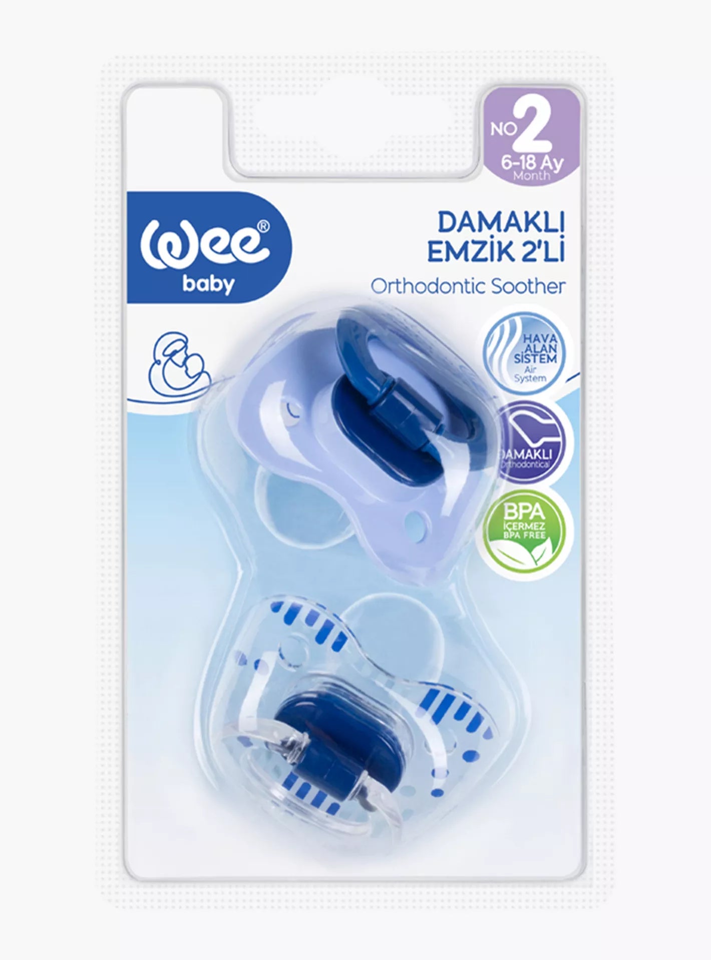 Wee Baby - Twin Orthdontic Teat Soother 2Pcs