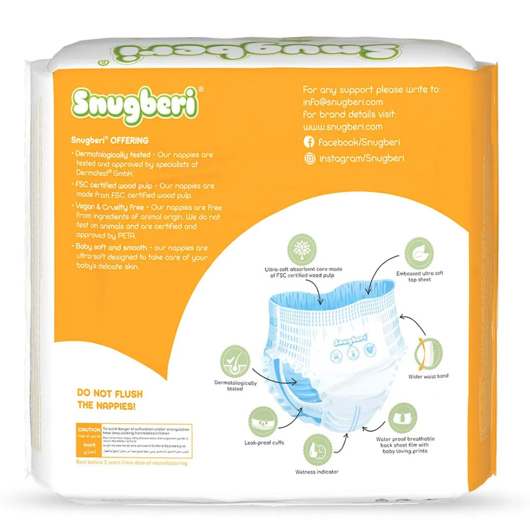 Snugberi Premium Eco Friendly Diaper Pants | Size 5 | X Large | 11 - 18Kg | 22 Pcs