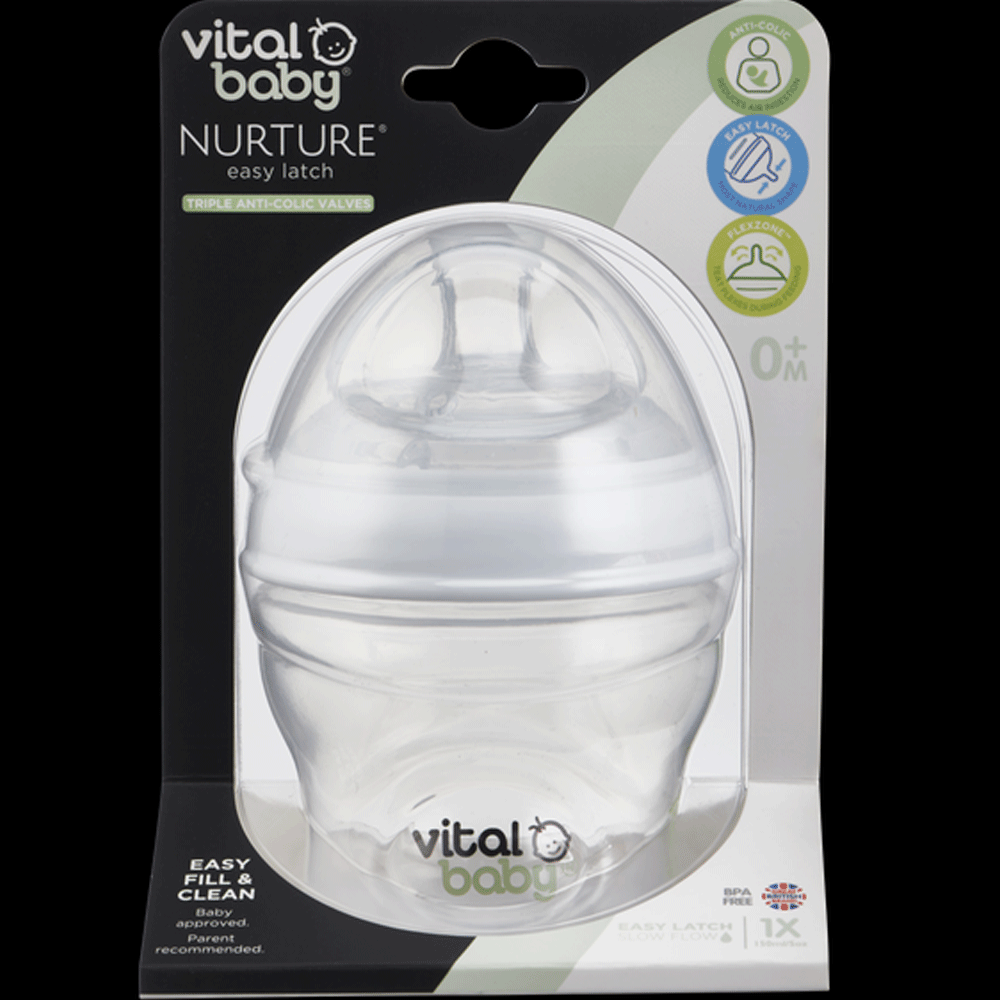 Vital Baby - Nurture Breast Like Feeding Bottles 150Ml|0 Months+