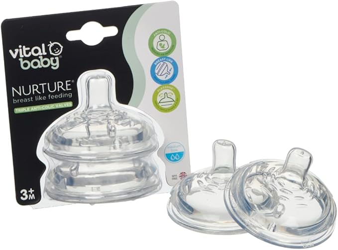 Vital Baby - Nurture Breastfeeding Teats Medium Flow (2Pk) |3 Months+