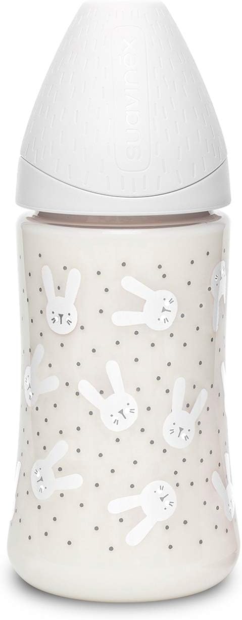 Suavinex Feeding Bottle 270ml | PA 3P S | Rabbit Green – BPA-Free, Anti-Colic