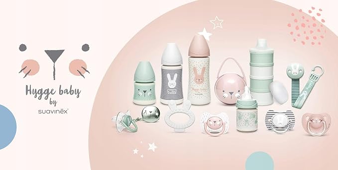 Suavinex Feeding Bottle 270ml | PA 3P S | Rabbit Green – BPA-Free, Anti-Colic