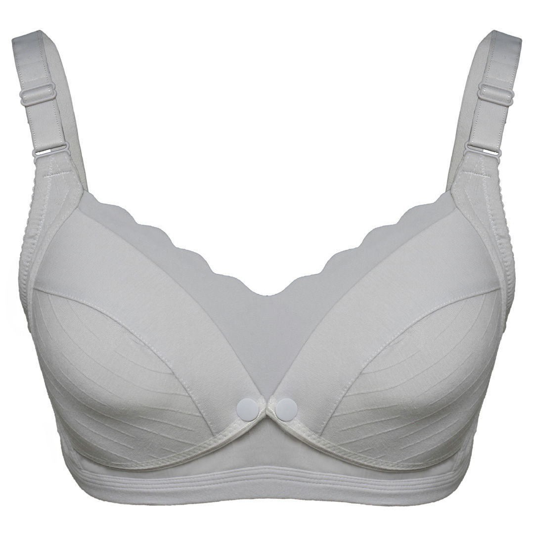 Okus - Comfy Cotton Seamless Nursing Bra - Grey