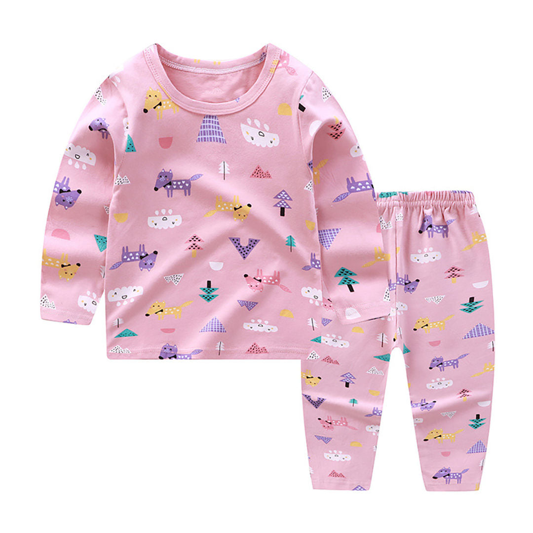 Ministry of Style - Fun Pink Long sleeves 2 pc set for Girls - 7Y-8Y