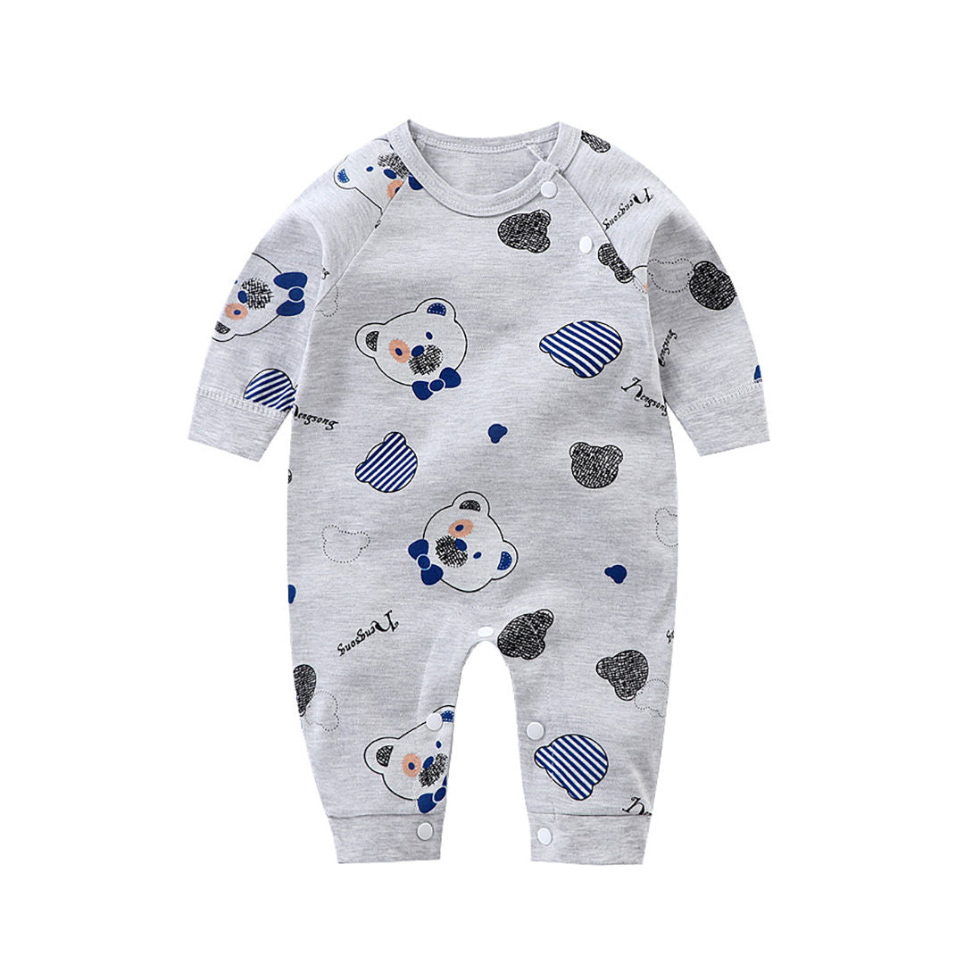 Ministry of Style - Blue Teddy print Baby Rompers