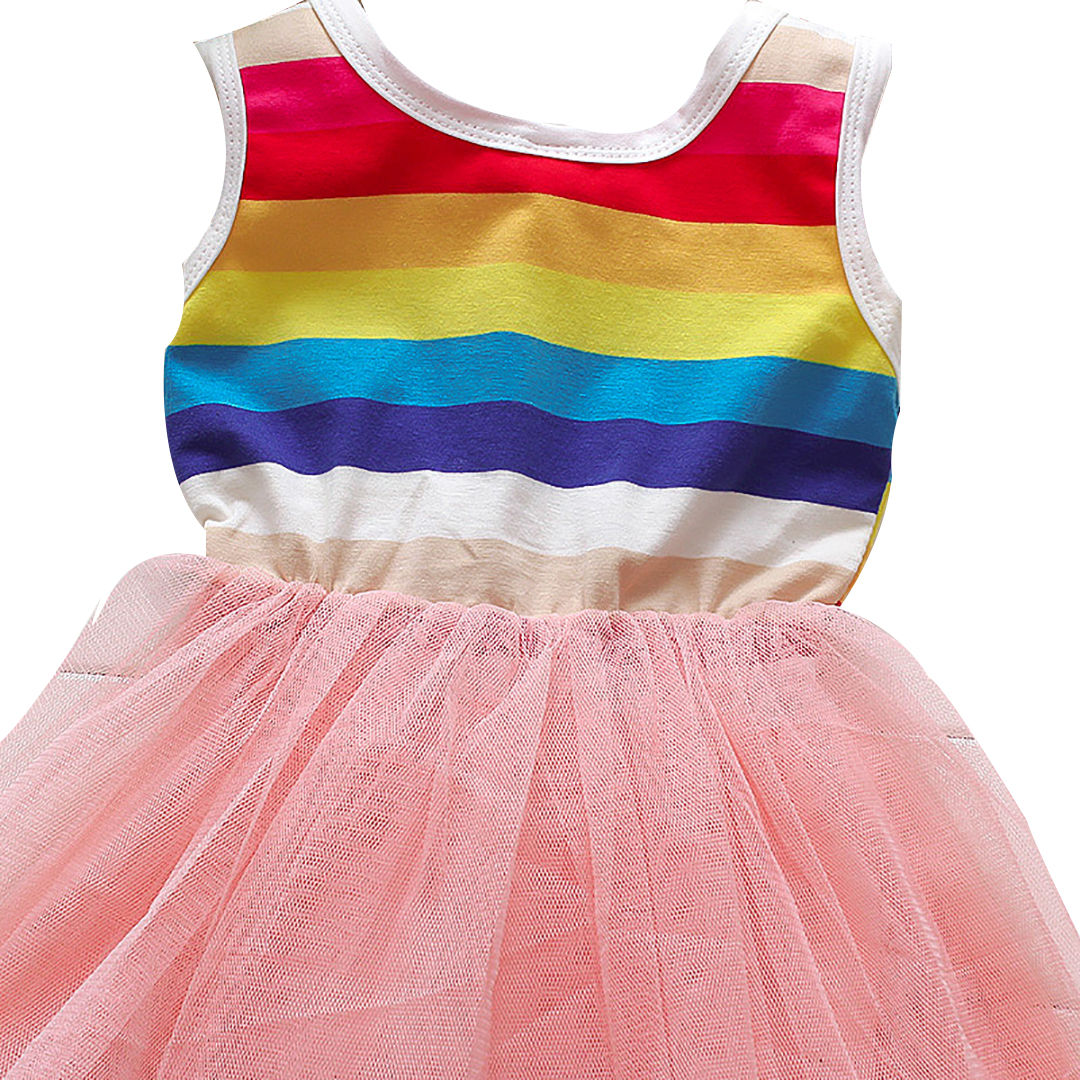 Ministry of Style - White and Pink Party wear Sleeveless Frock