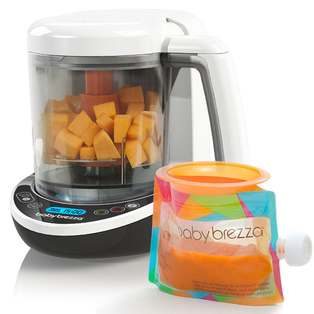 Baby Brezza One Step Baby Food Maker Deluxe, Black & White