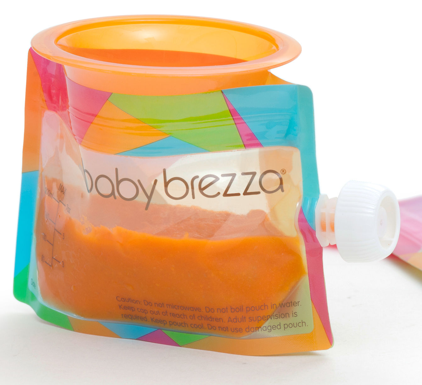 Baby Brezza Food pouch with Funnel - Pack of 10, Multicolor