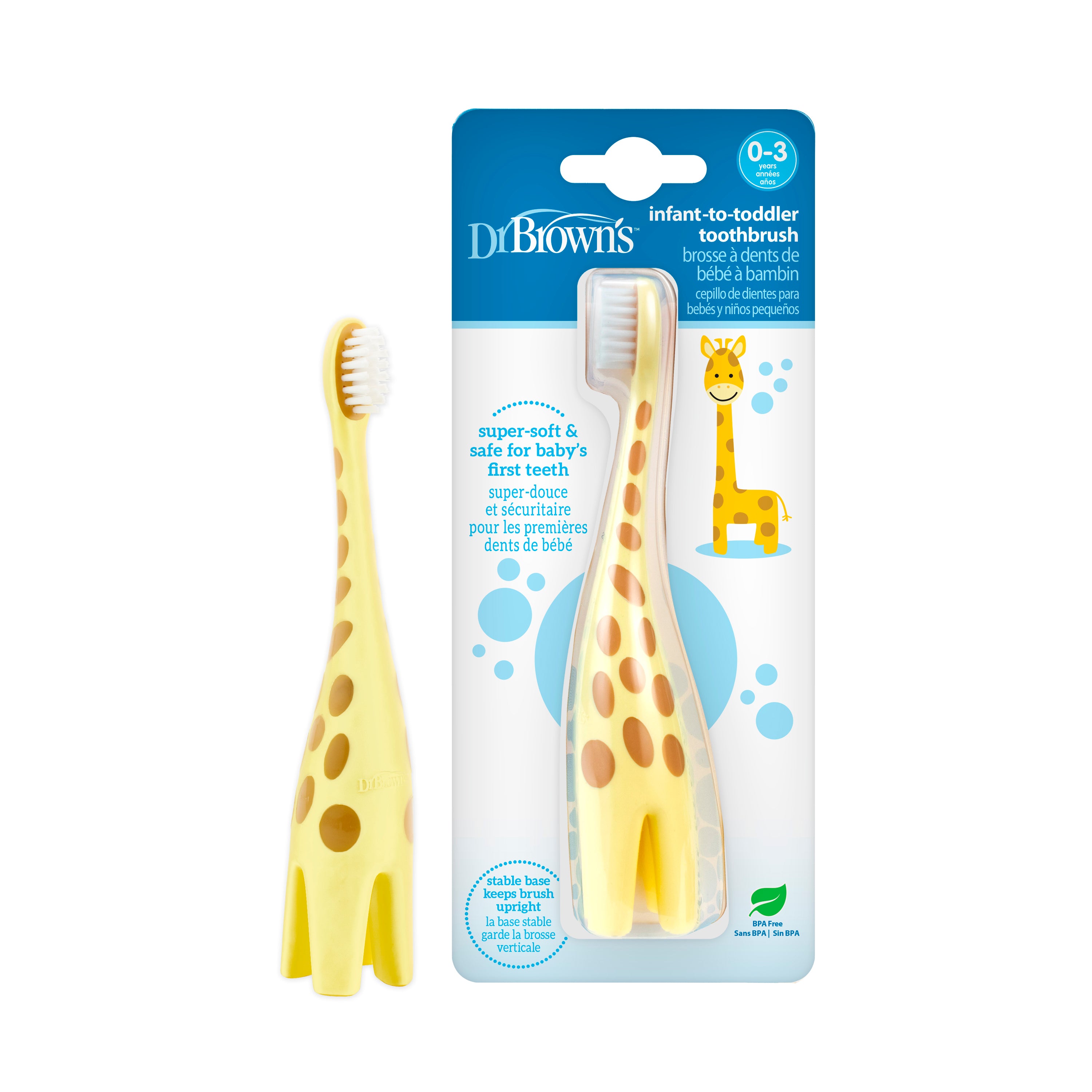 Infant-to-Toddler Toothbrush, Giraffe, 1-Pack