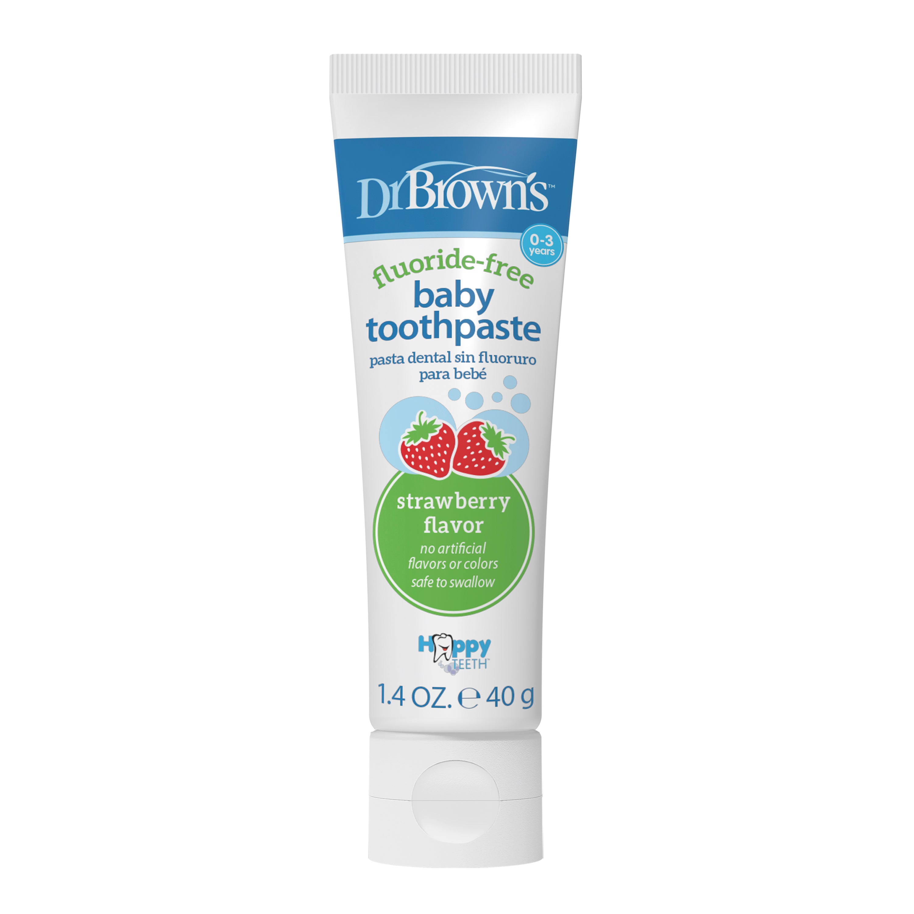 Dr. Brown's Happy Teeth Fluoride-Free Toothpaste (Strawberry), 1-Pack