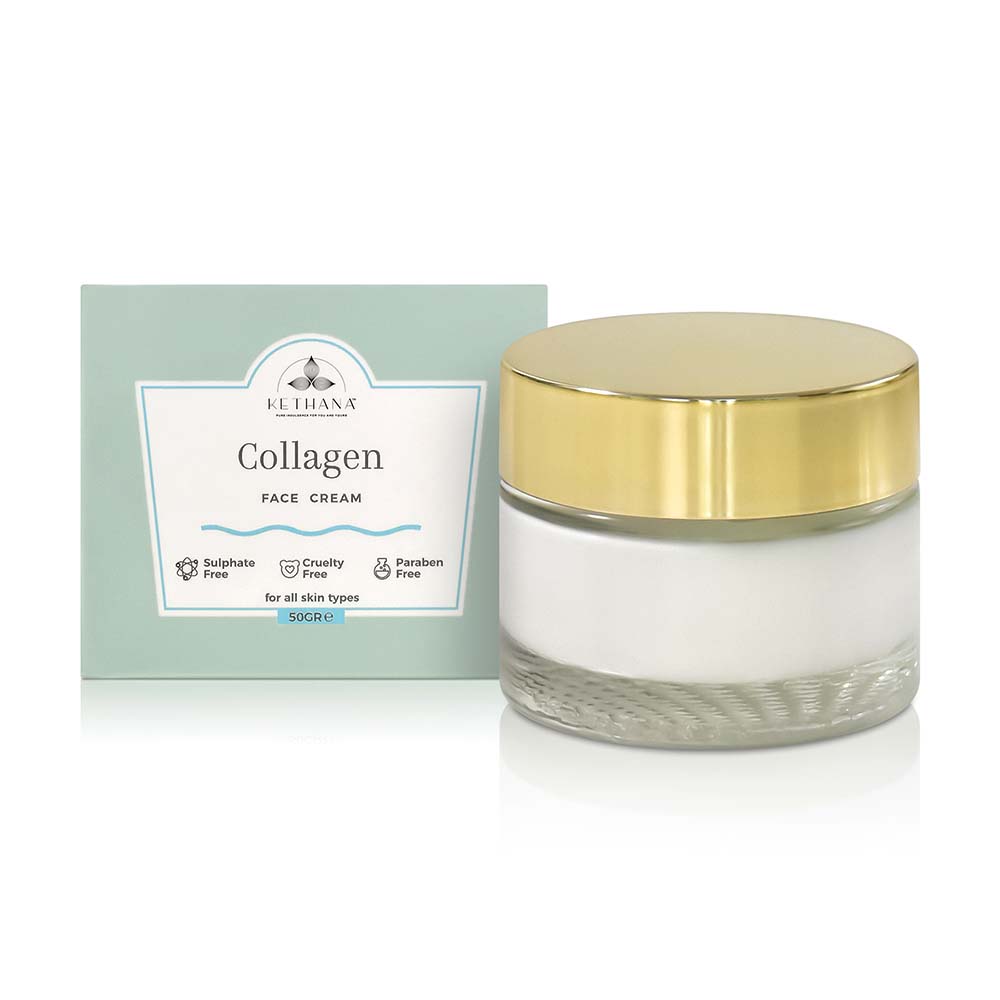 Kethana - Collagen Face cream,Sulphate & Paraben Free, All skin types, Day and Night cream | 50ml