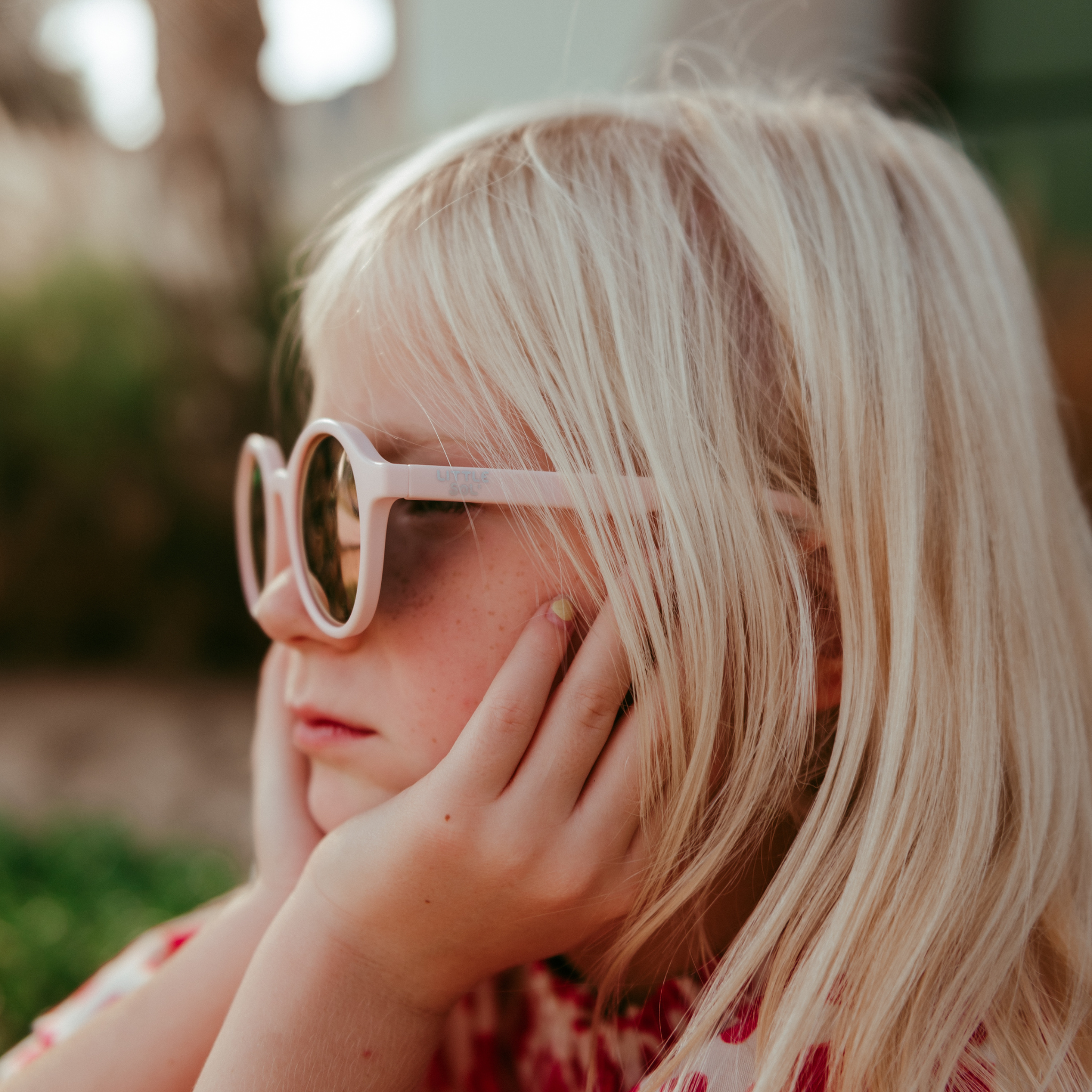 Little Sol+ - Cleo | Baby Pink Mirrored Kids Sunglasses