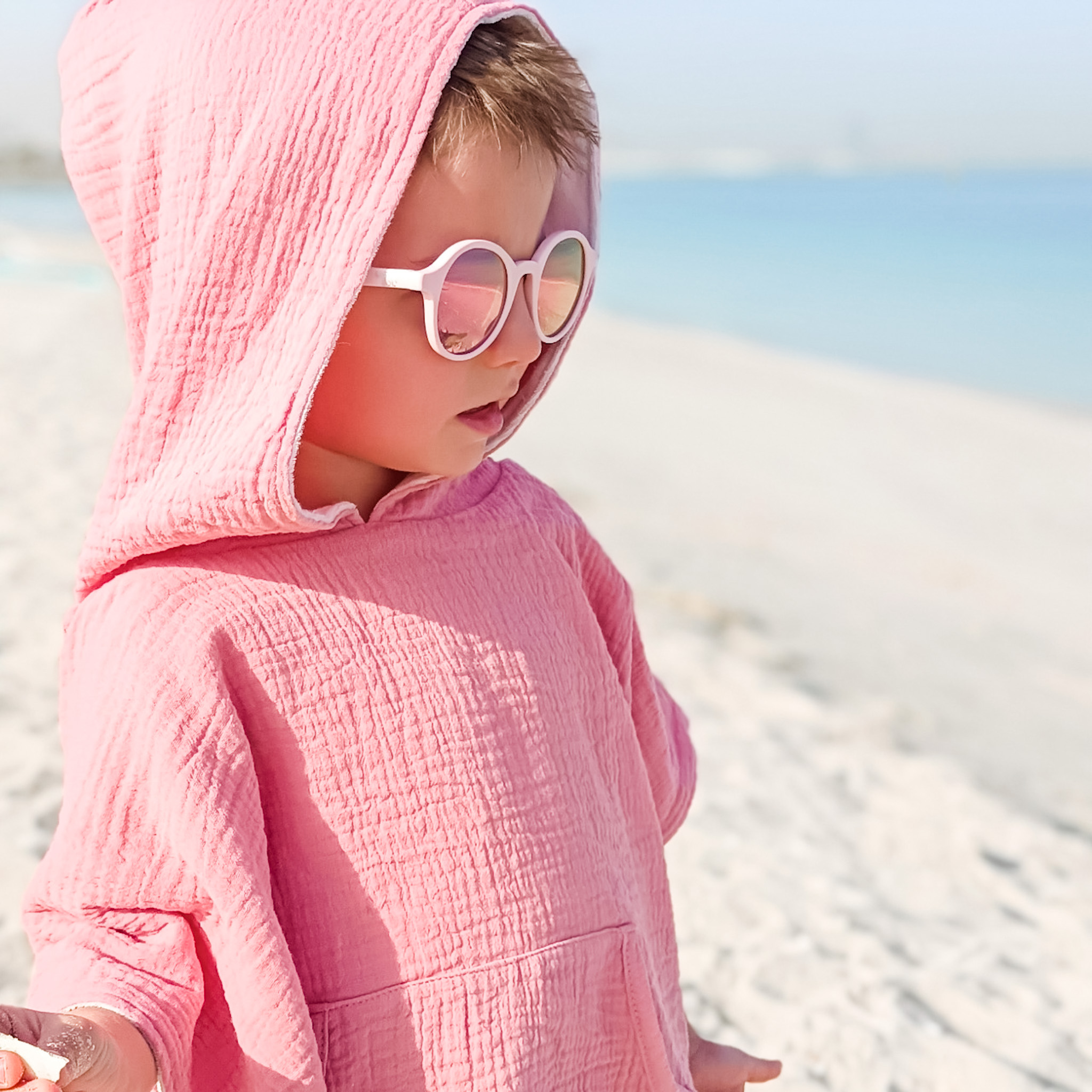 Little Sol+ - Cleo | Baby Pink Mirrored Kids Sunglasses