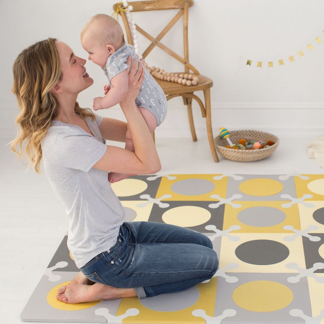 Skip Hop - Playspot Floor Tiles | Gold & Grey