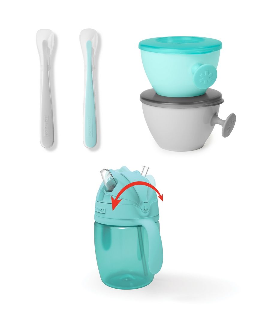 Skip Hop - Easy Feed Mealtime Set | Teal & Grey