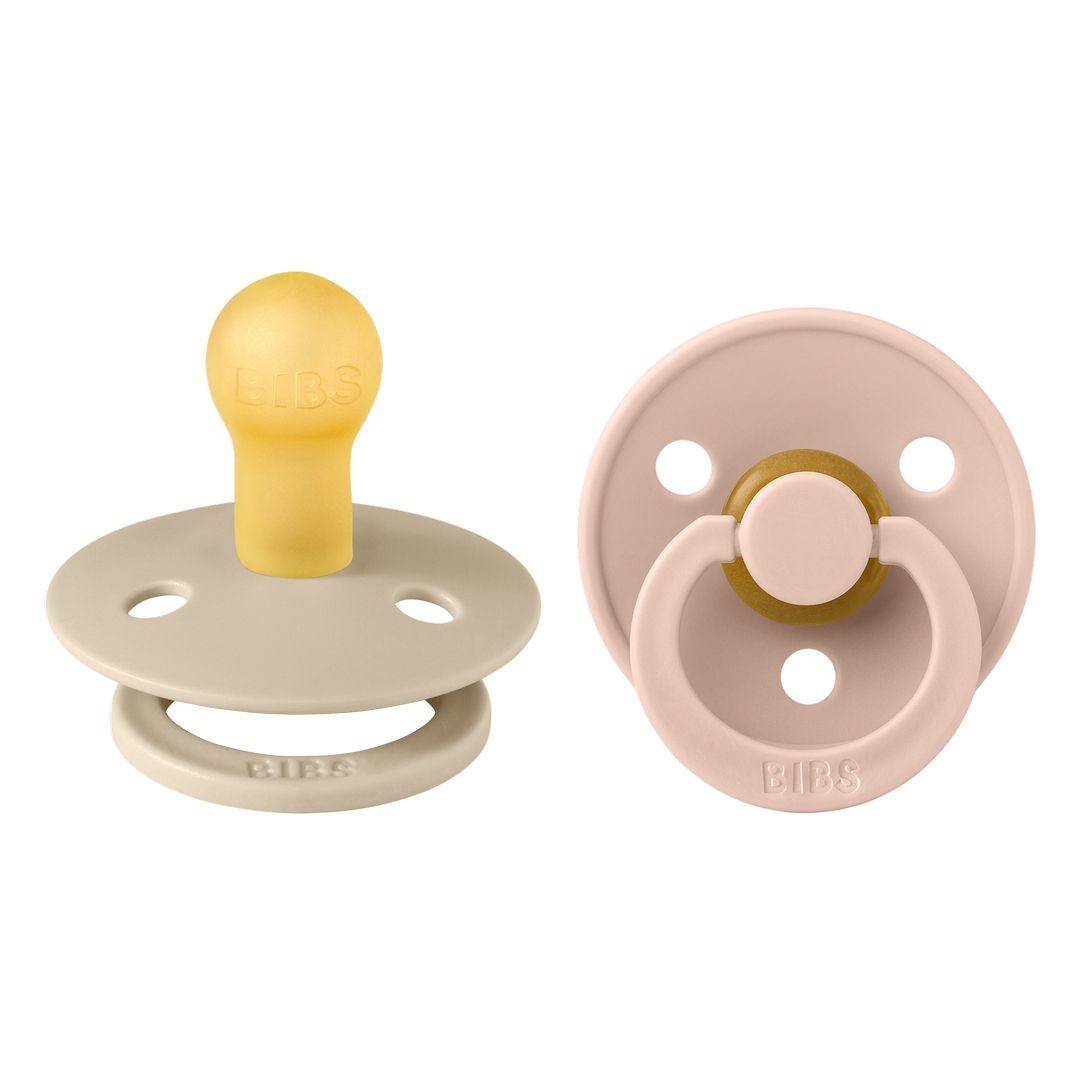 Bibs - Pack of 2 Latex Pacifier | Vanilla & Blush | Size 1