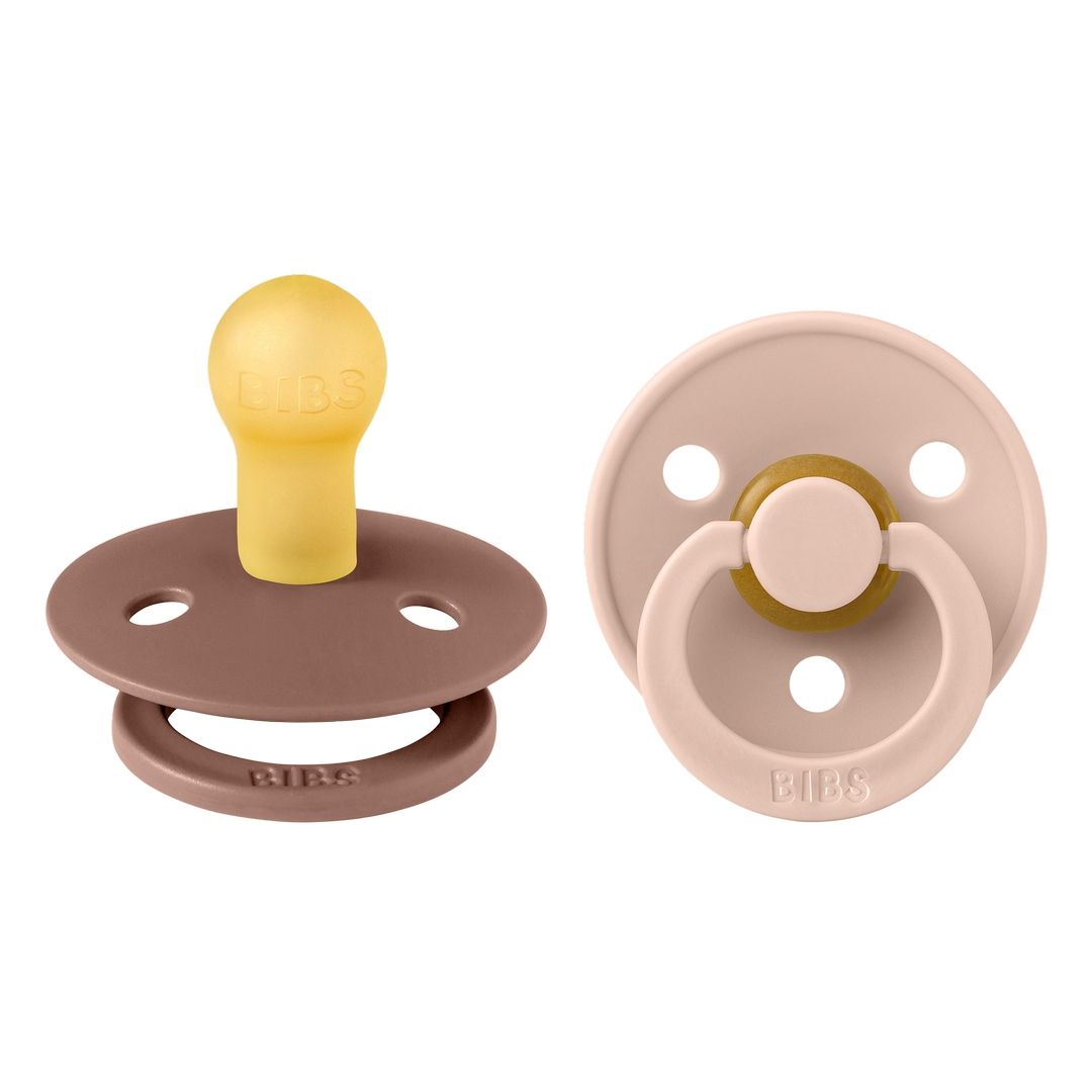 Bibs - Pack of 2 Latex S1 Pacifier | Woodchuck & Blush | Size 1