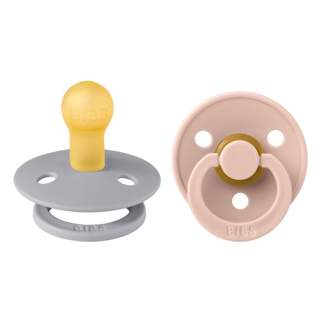 Bibs - Pack of 2 Latex Pacifier | Cloud & Blush | Size 1