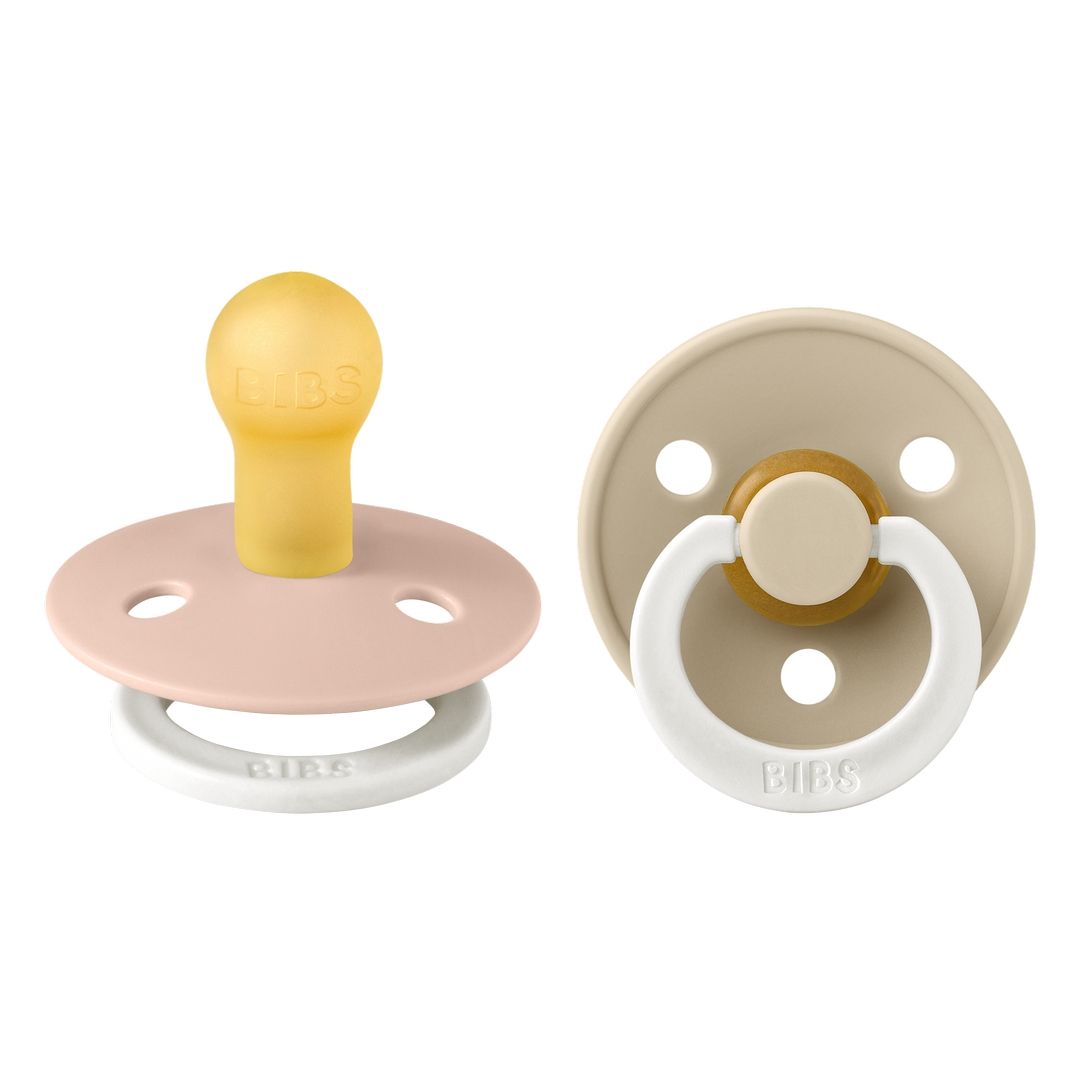 Bibs - Pack of 2 Latex Pacifier | Blush Glow & Vanilla Glow | Size 1