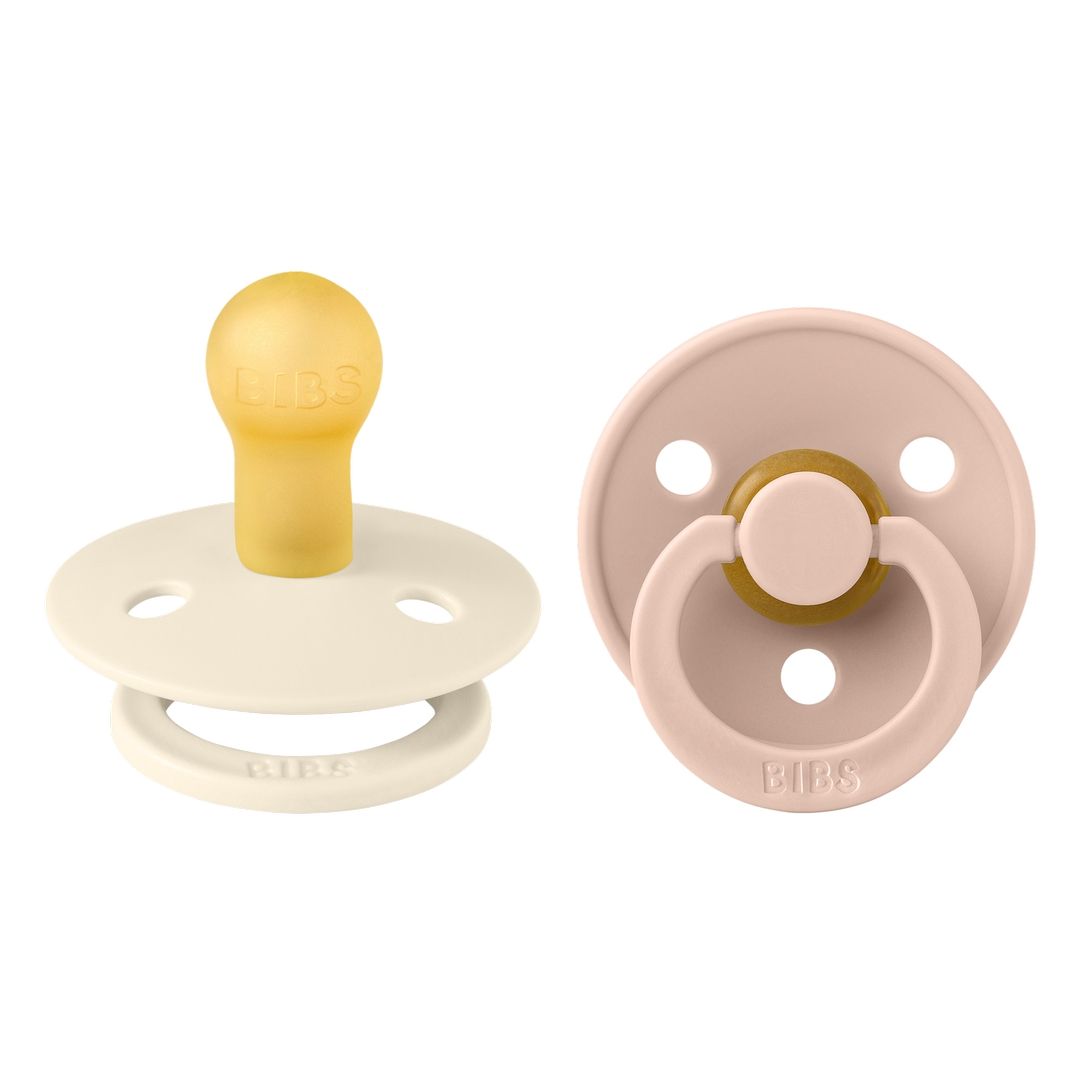 Bibs - Pack of 2 Latex Pacifier | Ivory & Blush | Size 1