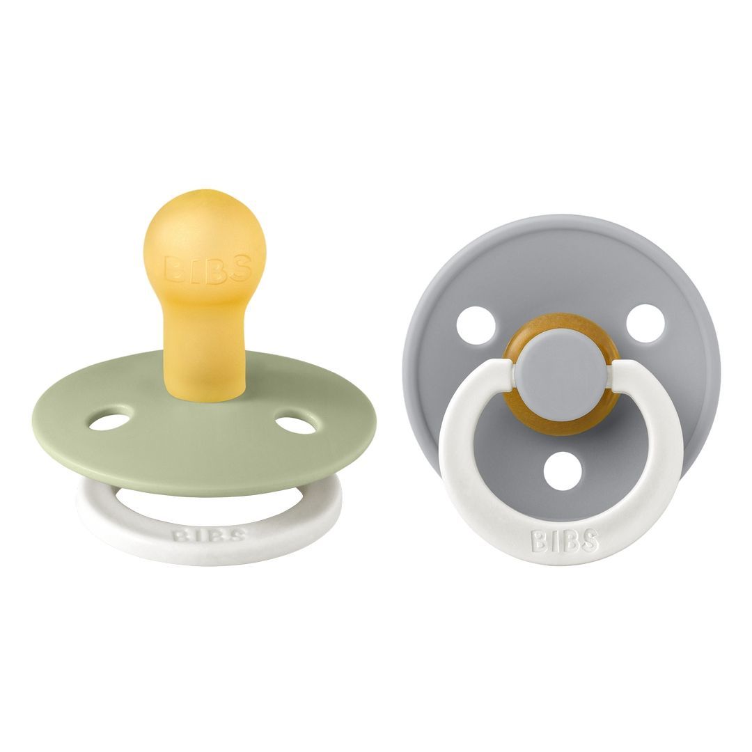 Bibs - Pack of 2 Latex Pacifier | Sage Glow & Cloud Glow | Size 1