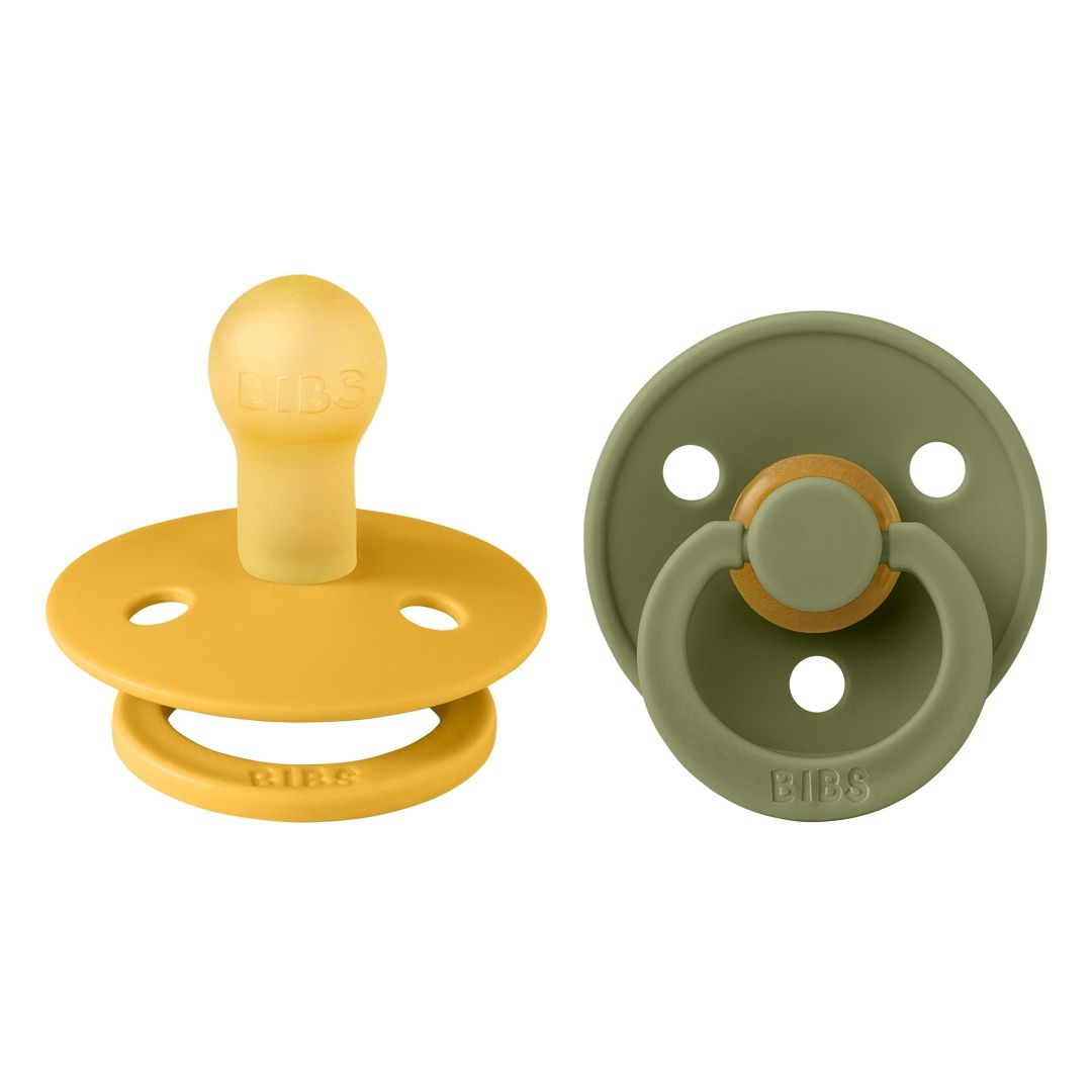 Bibs - Pack of 2 Latex Pacifier | Honey Bee & Olive | Size 1