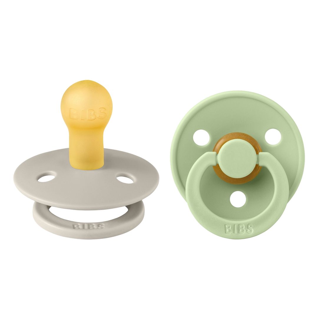 Bibs - Pack of 2 Latex Pacifier | Sand & Pistachio | Size 1