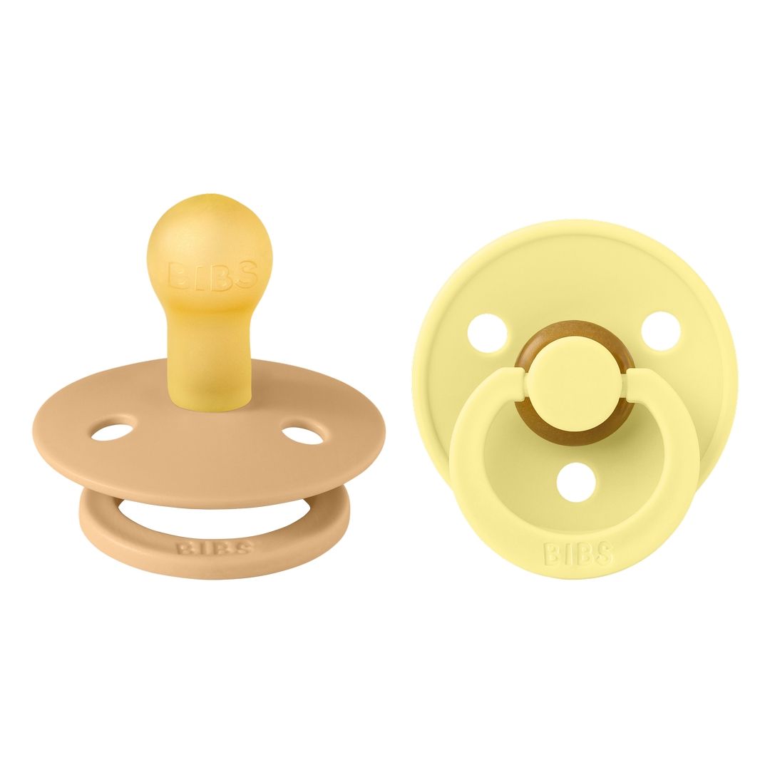 Bibs - Pack of 2 Latex Pacifier | Desert Sand & Sunshine | Size 1