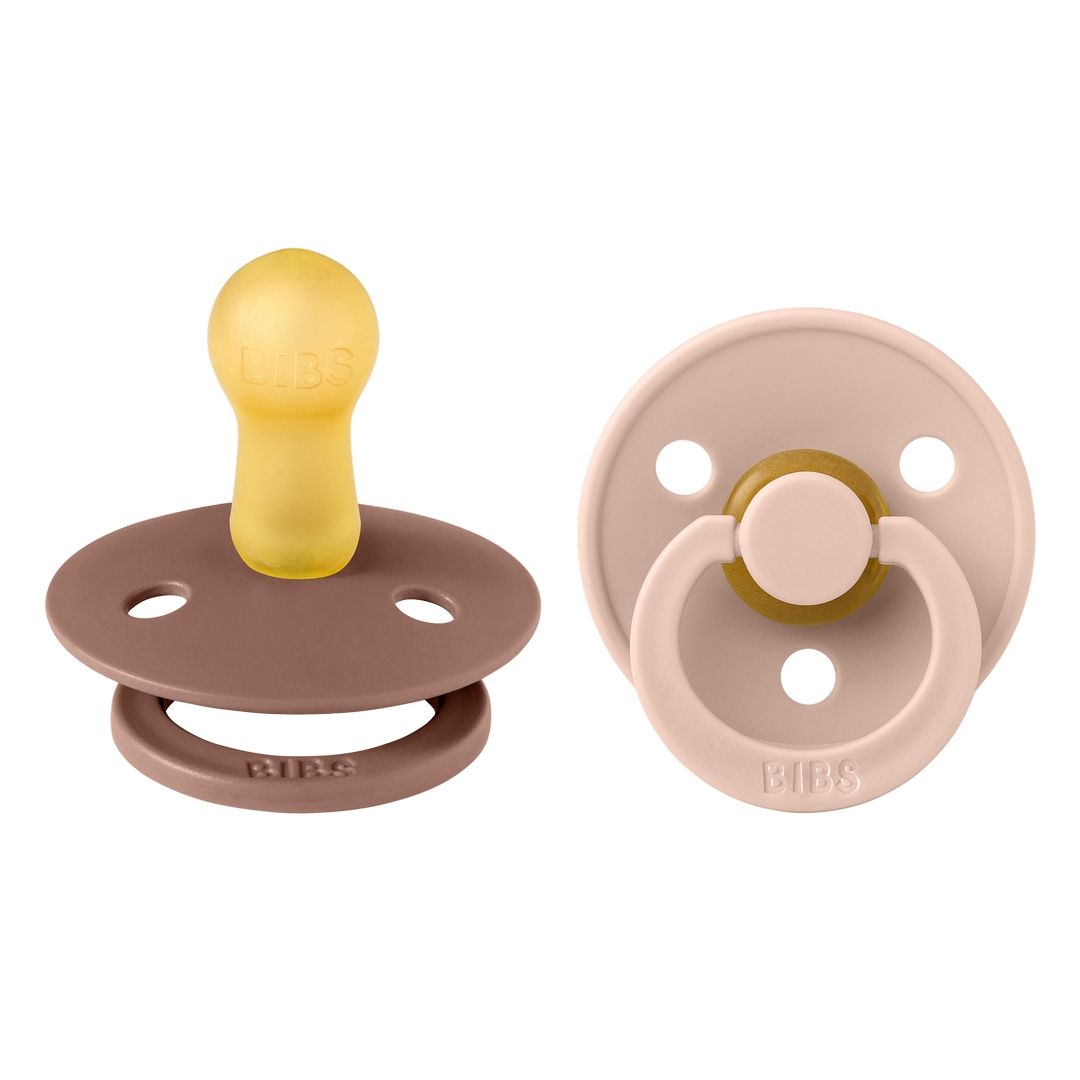 Bibs - Pack of 2 Latex S1 Pacifier | Woodchuck & Blush | Size 2