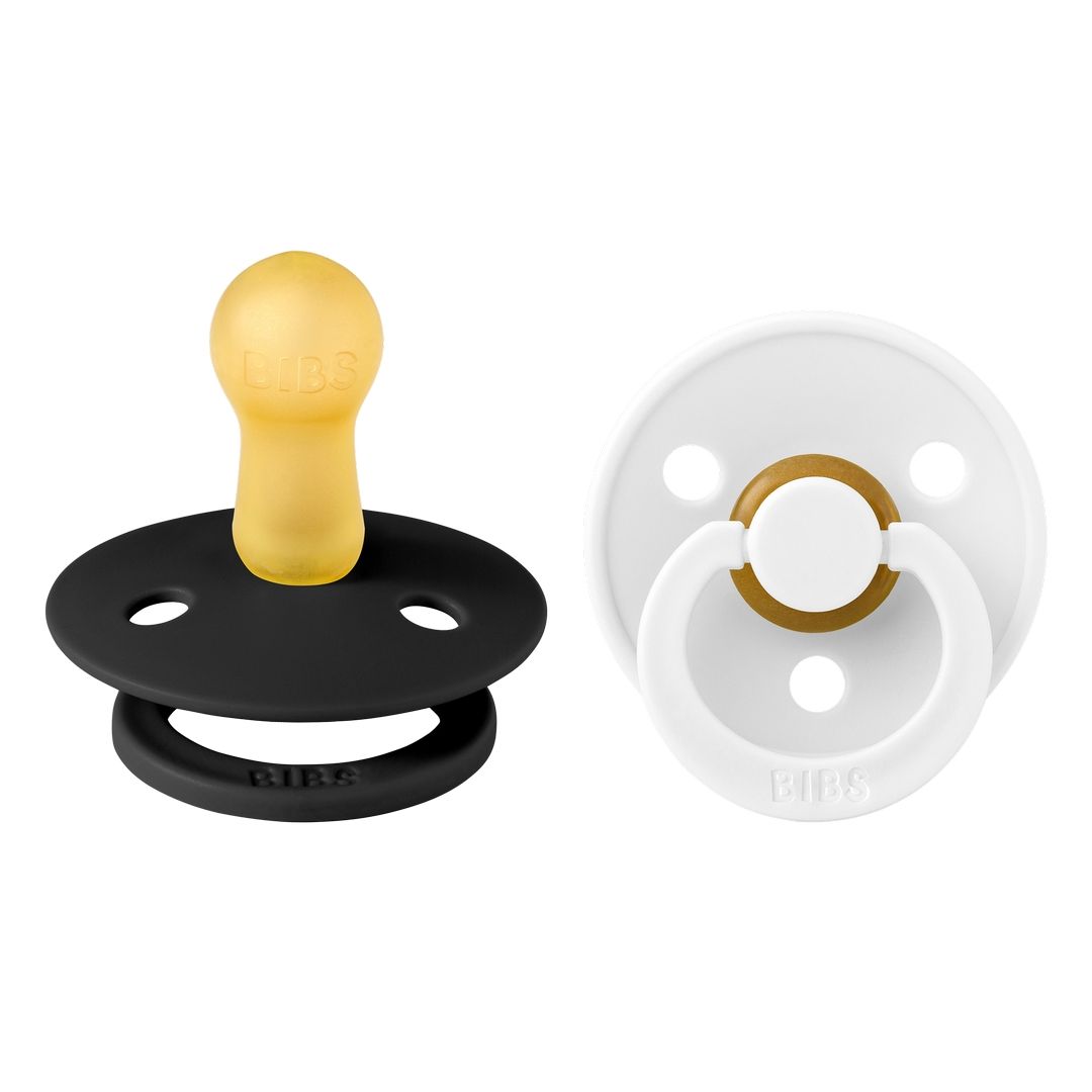 Bibs -Pack of 2 Latex Pacifier | Black & White | Size 2