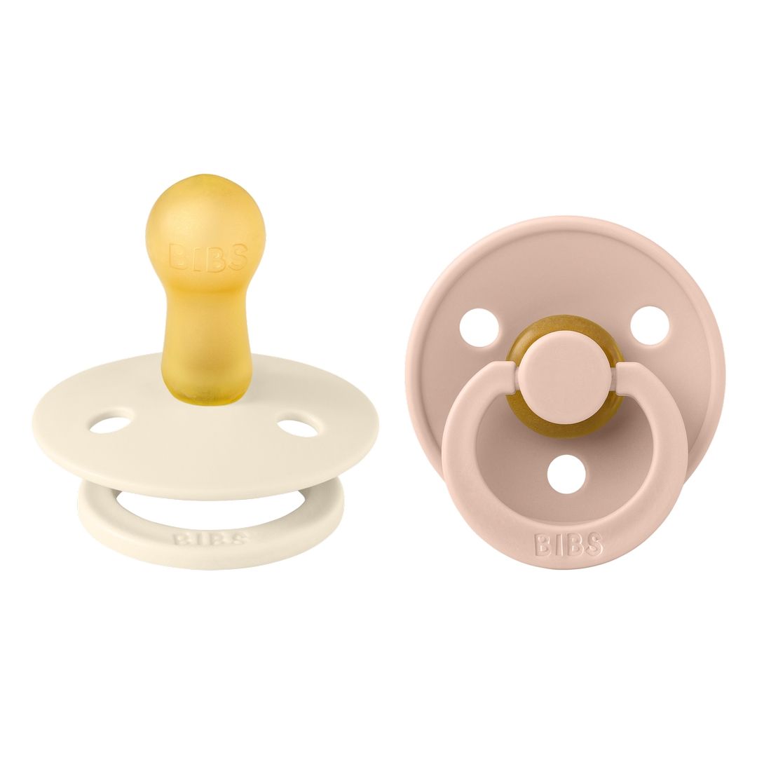 Bibs - Pack of 2 Latex Pacifier | Ivory & Blush | Size 2