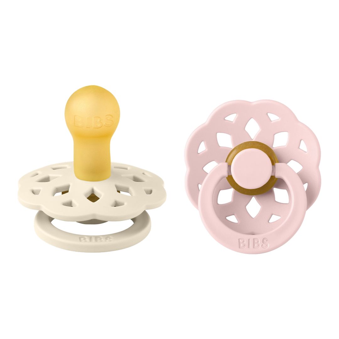 Bibs - Pack of 2 Boheme Latex Pacifier | Ivory & Blossom | Size 1