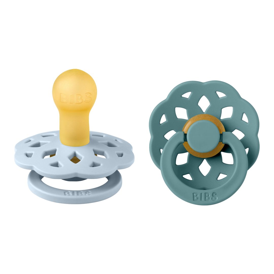 Bibs - Pack of 2 Boheme Latex Pacifier | Baby Blue & Island Sea | Size 1