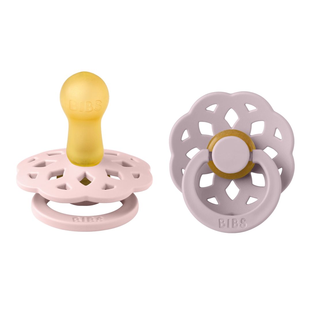 Bibs - Pack of 2 Boheme Latex Pacifier | Blossom & Dusky Lilac | Size 2