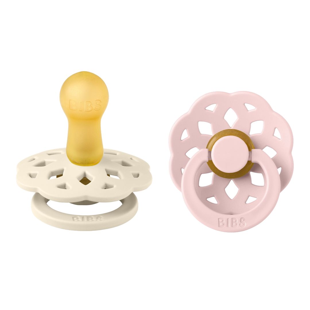 Bibs - Pack of 2 Boheme Latex Pacifier | Ivory & Blossom | Size 2