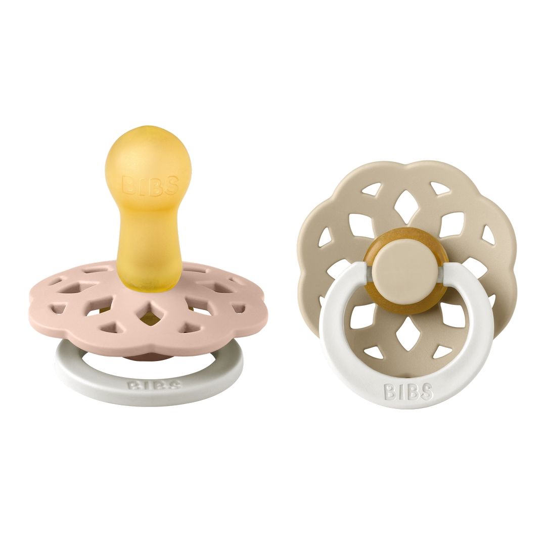 Bibs - Pack of 2 Boheme Latex Pacifier | Blush Glow & Vanilla Glow | Size 2