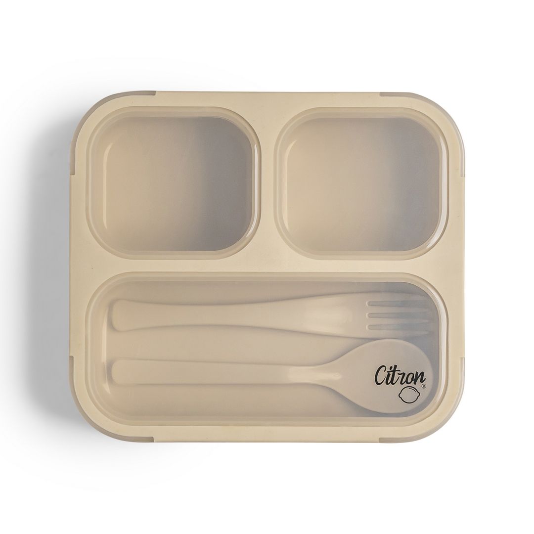 Citron - 2023 Lunch Box With Fork And Spoon | Beige