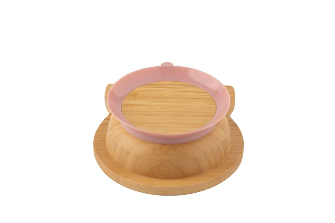 Citron - Organic Bamboo Bowl 250ml Suction & Spoon | Unicorn Blush Pink