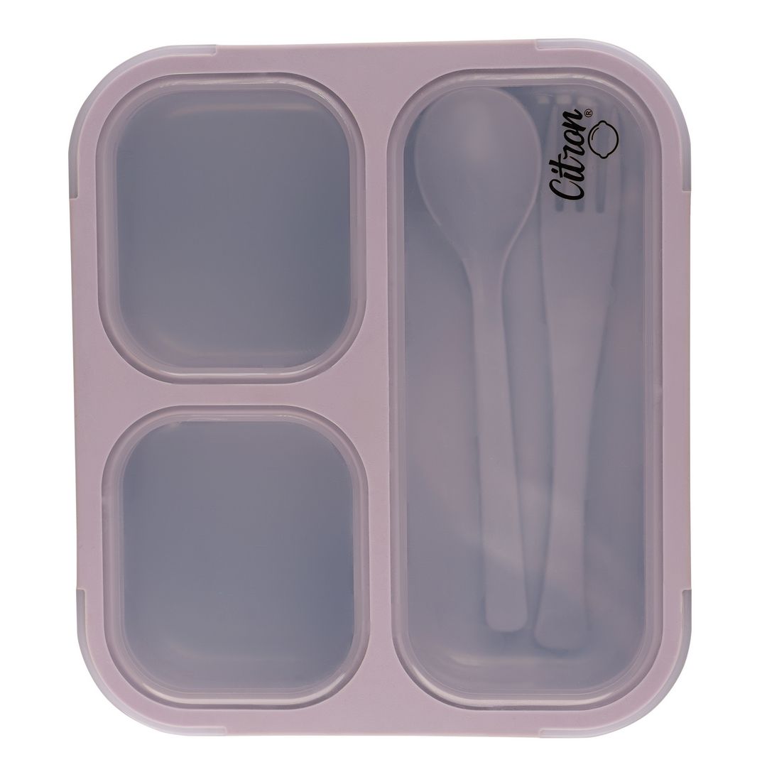 Citron - 2022 Lunch Box With Fork And Spoon | Purple