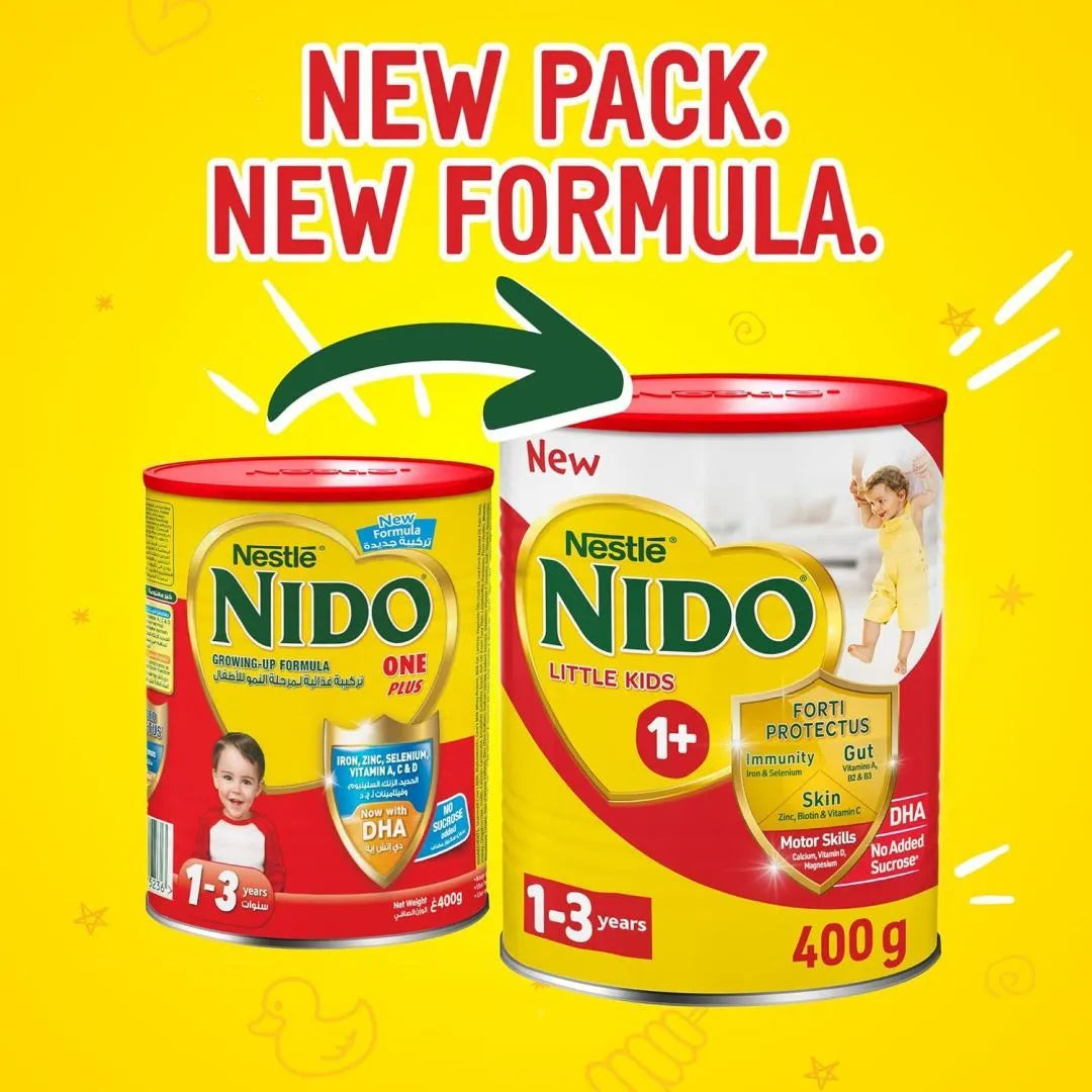 Nestle Nido One Plus Growing Up Formula For Toddlers | 1 - 3 Years | 400G | Red
