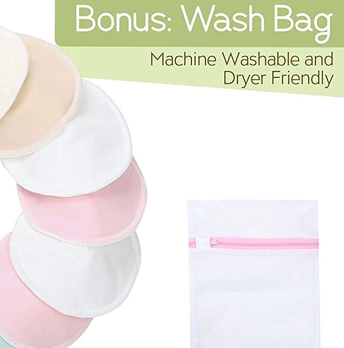 Pikkaboo - Organic 3D Washable Breast Pads + Laundry Bag & Storage Bag