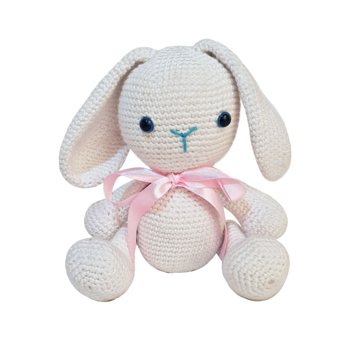 Pikkaboo - Snuggle & Play Crocheted Bunny | White