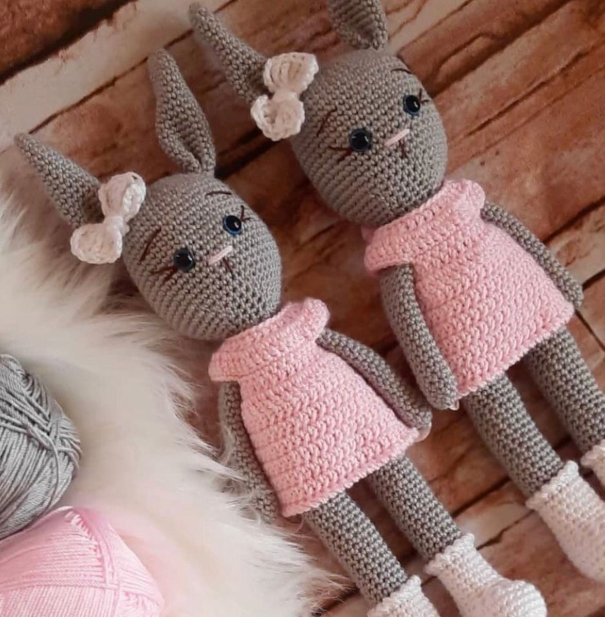 Pikkaboo - Crochet Bunny Curtain Clips Pair | White