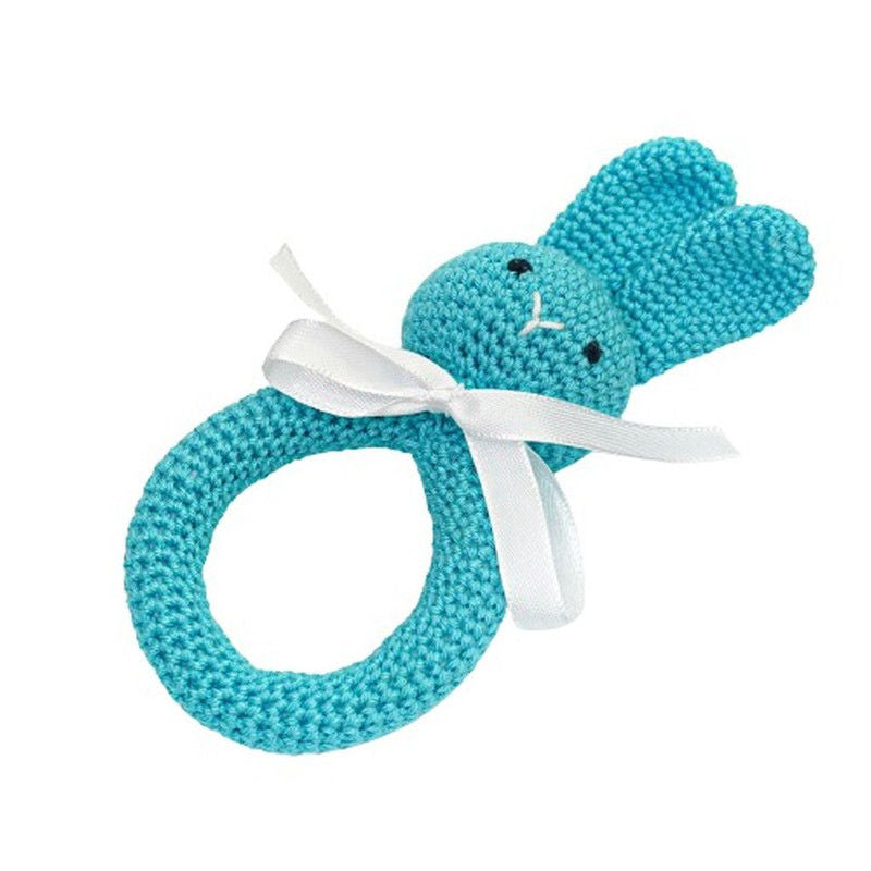 Pikkaboo - Handmade Crocheted Bunny Teether | Blue