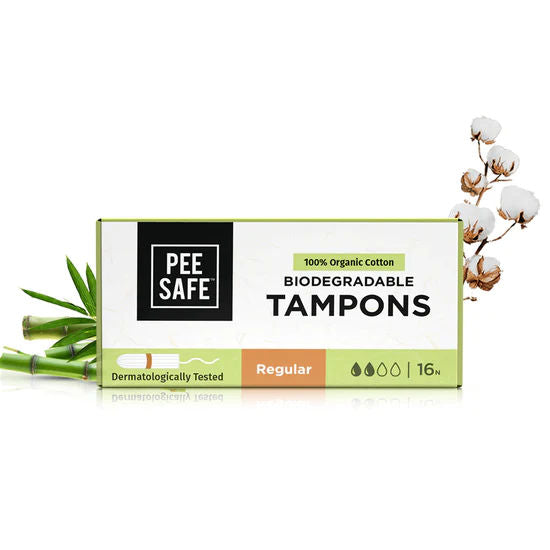 Pee Safe - Organic 100% Biodegradable 16 Tampons
